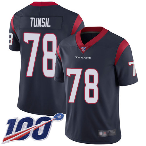 Houston Texans Limited Navy Blue Men Laremy Tunsil Home Jersey NFL Football #78 100th Season Vapor Untouchable->houston texans->NFL Jersey